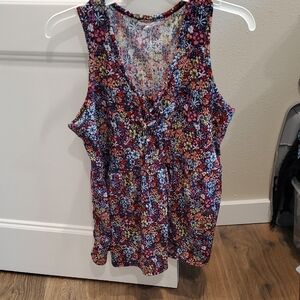 Maurices Multicolor Floral Tank Top